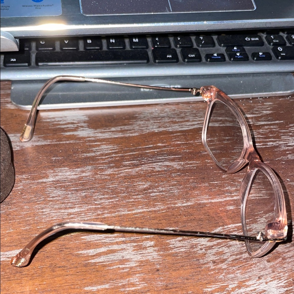 Tom Ford shiny transparent pink Eyeglasses with logo brown Case - Picture 12 of 15